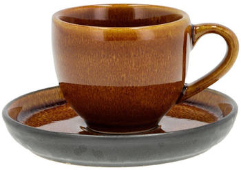 Bitz Espressotasse mit Untertasse 7 cl Amber-schwarz
