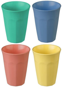 Koziol Nora Becher M 30 cl 4er Pack Blau-korall-gr&uuml;n-gelb