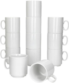 MamboCat 12er Set EVENT Kaffeebecher 250ml wei&szlig;