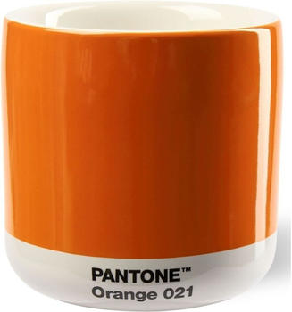 Pantone Latte Macchiato Porzellan-Thermobecher - orange 021 - 220 ml - 8,7x8,7x9 cm