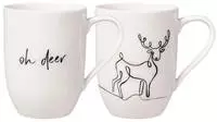 like. by Villeroy & Boch Statement Becher mit Henkel "XMAS Set Rentier" 2tlg.