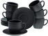 CreaTable Coffee cup set SOFT TOUCH BLACK 12 pieces
