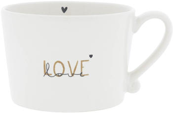 Bastion Collections Tasse, Becher DOUBLE LOVE weiß schwarz für 270ml Keramik