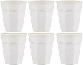 IB Laursen 6er Set Cafe Latte Becher Mynte Pure White weiß 200ml Steingut