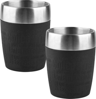 Emsa 2x Travel Cup 0,2 l schwarz