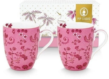 PiP Studio STUDIO Jolie Flowers Pink Becher Large 350ml Set2