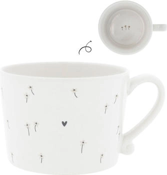Bastion Collections Tasse, Becher Daisies all over Blumen weiß beige 270ml