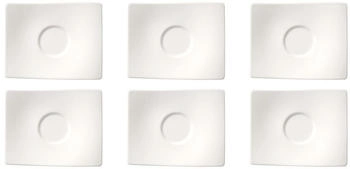 Villeroy & Boch NEW WAVE 6er Set Kaffee-/Teeuntertassen wei&szlig;