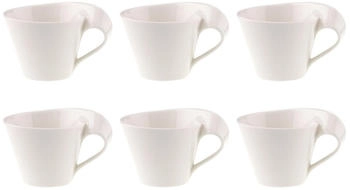 Villeroy & Boch NEW WAVE CAFFÈ 6er Set Cappuccino Tassen 250ml weiß