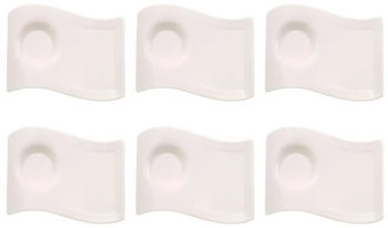 Villeroy & Boch NEW WAVE CAFFÈ 6er Set Espressountertasse 17x13cm weiß