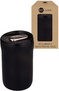 Ladelle ECO BREW II To-Go-Becher doppelwandig keramik schwarz 0,35l