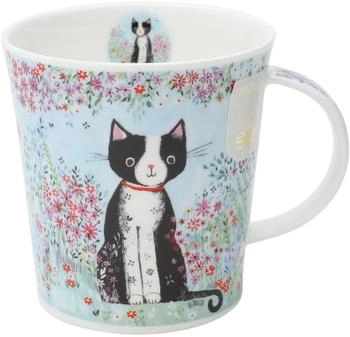 Formano DUNOON Becher, Tasse Lomond BELLA mit Katze weiß bunt Porzellan