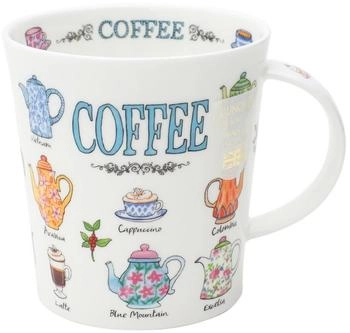Formano DUNOON Becher, Tasse Lomond Coffee Kaffee weiß bunt Porzellan WA