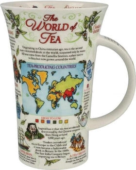 Dunoon GL-Wort-XX World of Tea Becher aus feinem Knochenporzellan, Glencoe-Form, 0,5 l Dunoon GL-Wort-XX World of Tea Becher aus feinem Knochenporzellan, Glencoe-Form, 0,5 l