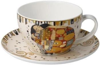 Goebel Gustav Klimt Tasse mit Untertasse Die Erfüllung 250ml weiß gold Porzellan