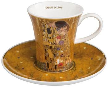 Goebel Gustav Klimt Espressotasse mit UT DER KUSS Goldrand H. 8cm Porzellan