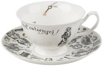 Creative Tops Tasse mit Untertasse ALICE IN WONDERLAND schwarz wei&szlig; Porzellan