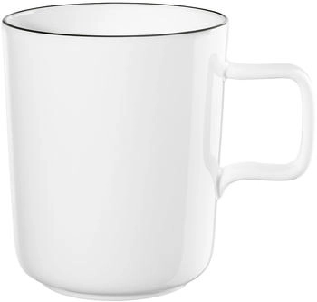 ASA OCO LIGNE NOIRE Henkelbecher - wei&szlig; - 6 St&uuml;ck &agrave; 350 ml - &Oslash; 8,6 cm - H&ouml;he: 10 cm