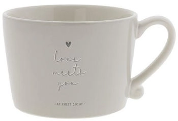 Bastion Collections Tasse, Becher LOVE MEETS YOU grau 300ml