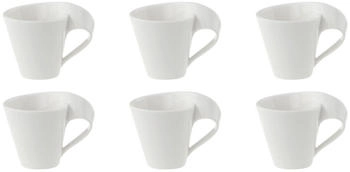 Villeroy & Boch NEW WAVE 6er Set Mokka-/Espressotassen 80ml wei&szlig;