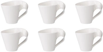 Villeroy & Boch NEW WAVE CAFF&Egrave; 6er Set Becher mit Henkel 250ml wei&szlig;