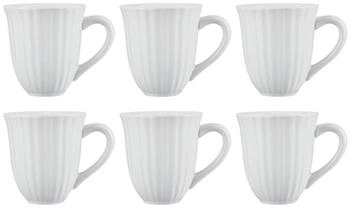 IB Laursen 6er SET Becher, Tassen MYNTE Pure White weiß für 300ml Steingut