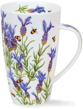 Formano DUNOON Becher, Tasse Henley Lavender Lavendel weiß lila Porzellan