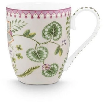 PiP Studio Lily&Lotus Henkelbecher weiss/bunt 450ml