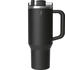Lurch Isolier-Becher Big Cup schwarz Edelstahl Silikon B/H/T 10 x 27,5 x 15 cm, Fassungsvermögen 1,2 Liter