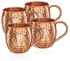 NKlaus 4 Kupferbecher reines Kupfer 100% Ayuverda Oval Moscow Mule 500 ml