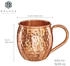 NKlaus 4 Kupferbecher reines Kupfer 100% Ayuverda Oval Moscow Mule 500 ml