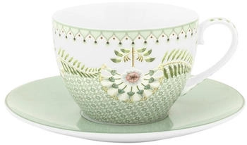 PiP Studio STUDIO Lily&Lotus Tiles Light Green Tasse mit Untertasse 280ml