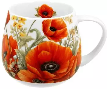 Formano Becher Barrel Poppies Mohnblumen 430ml in Geschenkbox