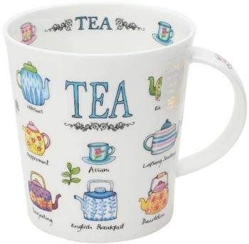 Formano DUNOON Becher, Tasse Lomond Tea Teezeit weiß bunt Porzellan WA