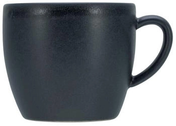 CreaTable 6er Set Cappuccinotasse Soft Touch 240 ml Steinzeug Schwarz