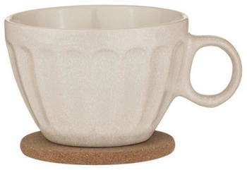 Ladelle ELAN Becher- und Untersetzerset hafer