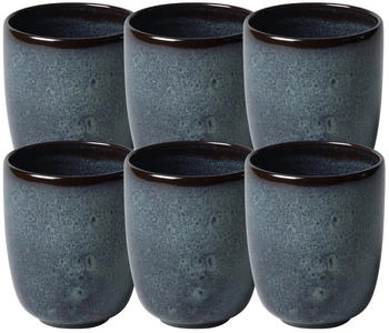 Villeroy & Boch like Lave gris Becher ohne Henkel Set 0,4 l Set6