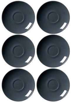 Ritzenhoff & Breker Flirt by R&B Untertasse f&uuml;r Kaffeetasse 6er Set Doppio anthrazit