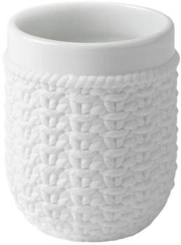 räder Strick Becher weiß / Ø 7,3 cm - Höhe 9,8 cm