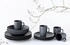 CreaTable Kaffeebecherset Rondo Schiefer schwarz Steinzeug