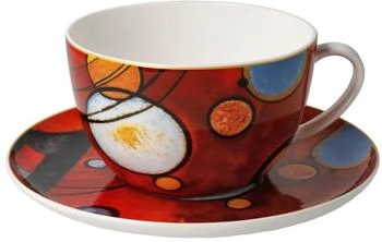 Goebel Milchkaffeetasse Wassily Kandinsky Schweres Rot Artis Orbis