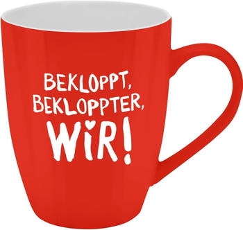 Sheepworld Tasse mit Motivdruck "Bekloppt, bekloppter, wir!" mit Banderole (74210)