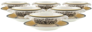 Villeroy & Boch Audun Ferme Suppentasse mit Untertasse 400 ml 6er Set DS
