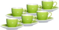 Ritzenhoff & Breker DOPPIO Espressotasse mit Untertasse 80 ml 6er Set - Gr&uuml;n