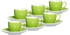 Ritzenhoff & Breker DOPPIO Espressotasse mit Untertasse 80 ml 6er Set grün