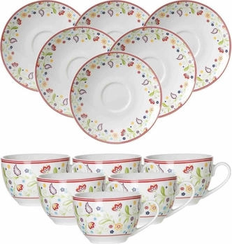 Ritzenhoff & Breker SHANTI Kaffeetasse mit Untertasse 220 ml 6er Set