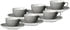 Ritzenhoff & Breker DOPPIO Kaffeetasse mit Untertasse 200 ml 6er Set grau