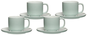 Ritzenhoff & Breker JASPER Kaffeetasse mit Untertasse 240 ml 4er Set mint