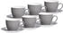 Ritzenhoff & Breker DOPPIO Milchkaffee Tasse mit Untertasse 350 ml 6er Set grau