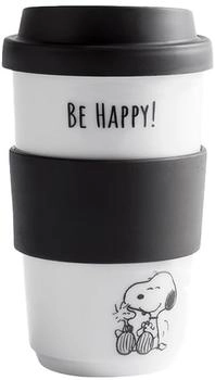 Kahla Peanuts Be Happy Becher + Trinkdeckel + Banderole 0,4l